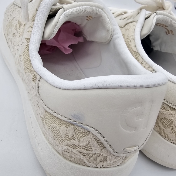 Cole Haan GrandPro Womens Tennis Shoes Floral Lace Sneakers Ivory Size 9.5 B - Picture 6 of 13